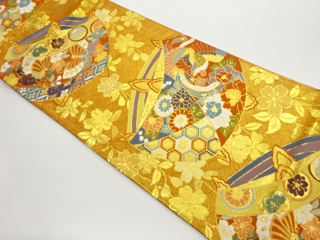 JAPANESE FUKURO OBI / SAGANISHIKI / WOVEN FLOWER